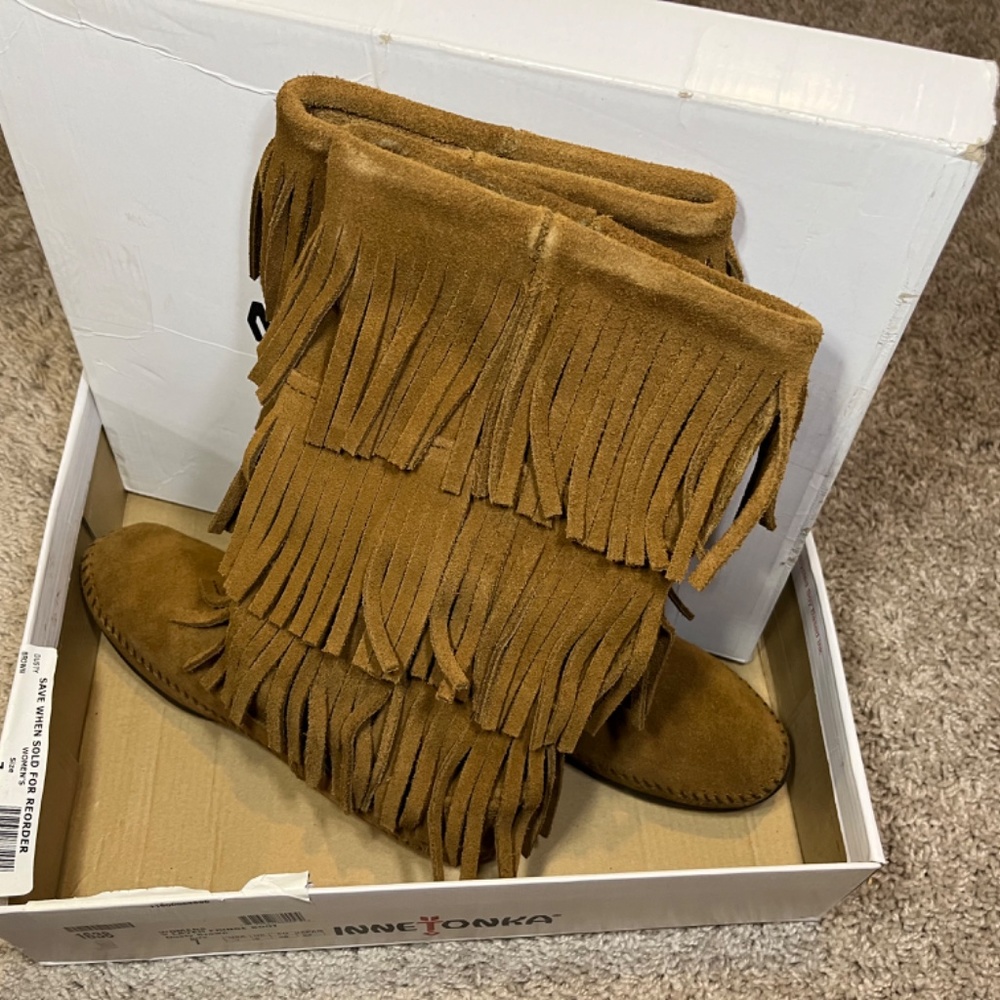 Minnetonka 3 Layer Fringe Boot - image 2